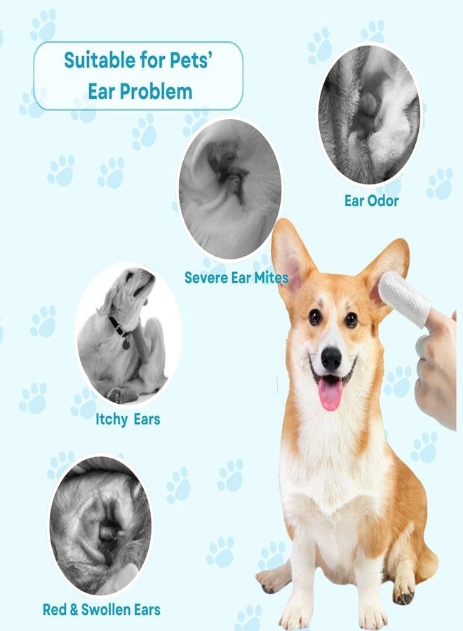 Dkriva مناديل تنظيف آذان الكلاب من دكريفا، 50 قطعة، مناديل تنظيف آذان الحيوانات الأليفة للكلاب والقطط، مناديل قطط غير منسوجة للاستخدام مرة واحدة، مناديل مبللة للكلاب لإزالة شمع الأذن والعناية بالنظافة (قطعة واحدة) - Image 3